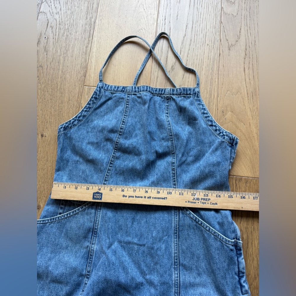 RARE 90’s american eagle denim maxi dress sleeveless womens 8 - Picture 4 of 6